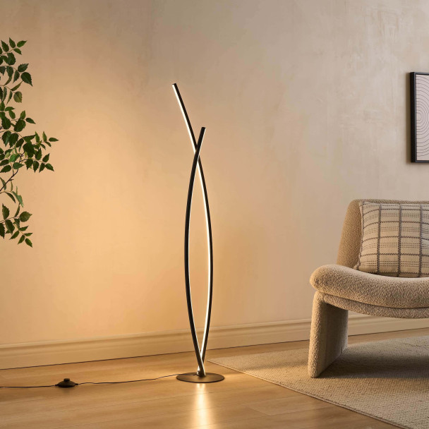 Design-Stehlampe günstig für Wohnzimmer oder Schlafzimmer - Elzo