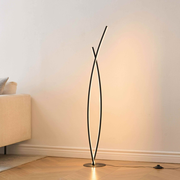 Gedrehte Stehlampe ideal minimalistische Deko - Elzo