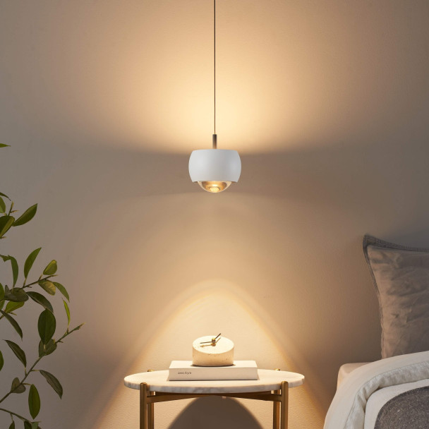 Weiße LED-Pendelleuchte verstellbares Kabel - Finn