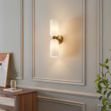 Goldene Wandleuchte zwei E14 Lichtquellen - Leonora