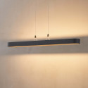 Schwarze ovale Pendelleuchte 115 cm mit dimmbarer LED-Beleuchtung - Oswin