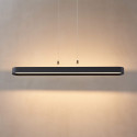 Schwarze ovale Pendelleuchte 115 cm mit dimmbarer LED-Beleuchtung - Oswin