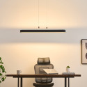 Schwarze ovale Pendelleuchte 115 cm mit dimmbarer LED-Beleuchtung - Oswin