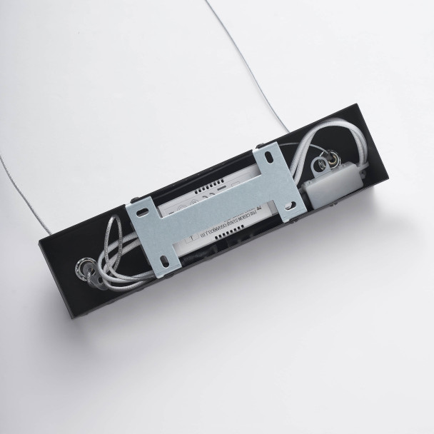 Schwarze ovale Pendelleuchte 115 cm mit...
