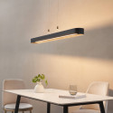 Schwarze ovale Pendelleuchte 115 cm mit dimmbarer LED-Beleuchtung - Oswin