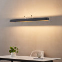 Schwarze ovale Pendelleuchte 115 cm mit dimmbarer LED-Beleuchtung - Oswin
