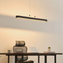 Schwarze ovale Pendelleuchte 115 cm mit dimmbarer LED-Beleuchtung - Oswin