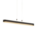 Schwarze ovale Pendelleuchte 115 cm mit dimmbarer LED-Beleuchtung - Oswin