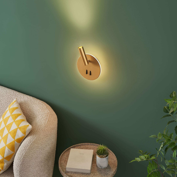 Moderne doppelte LED-Leselampe mit goldenem...
