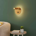 Moderne doppelte LED-Leselampe mit goldenem Schalter - Bilbao