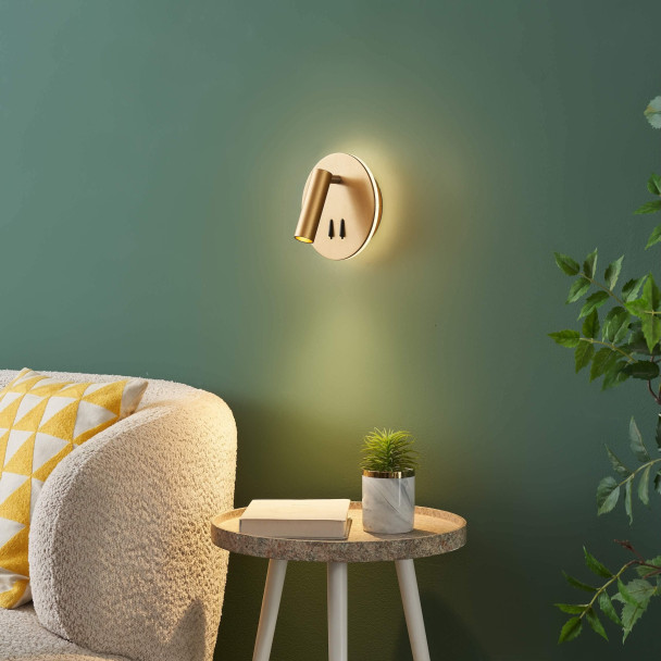Moderne doppelte LED-Leselampe mit goldenem...