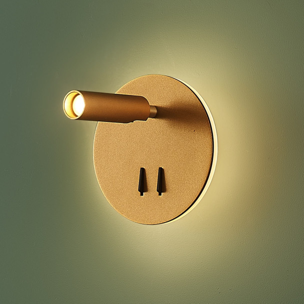 Moderne doppelte LED-Leselampe mit goldenem...
