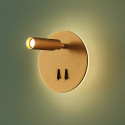 Moderne doppelte LED-Leselampe mit goldenem Schalter - Bilbao