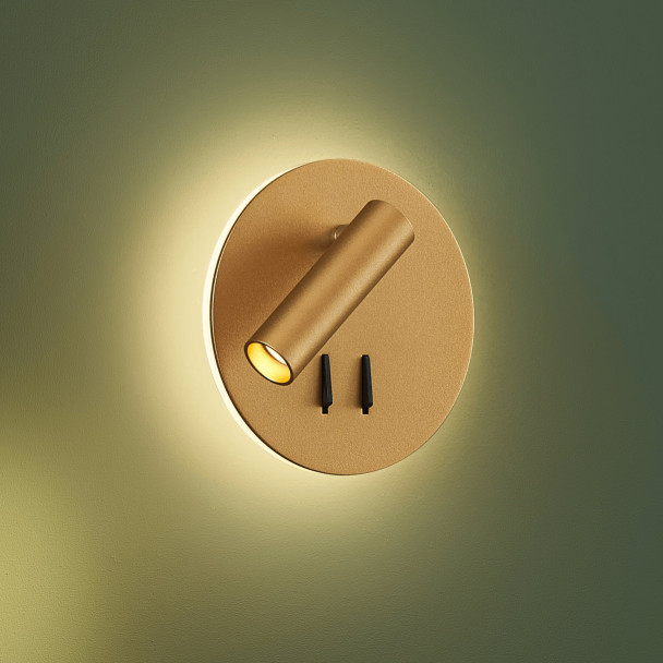 Moderne doppelte LED-Leselampe mit goldenem...