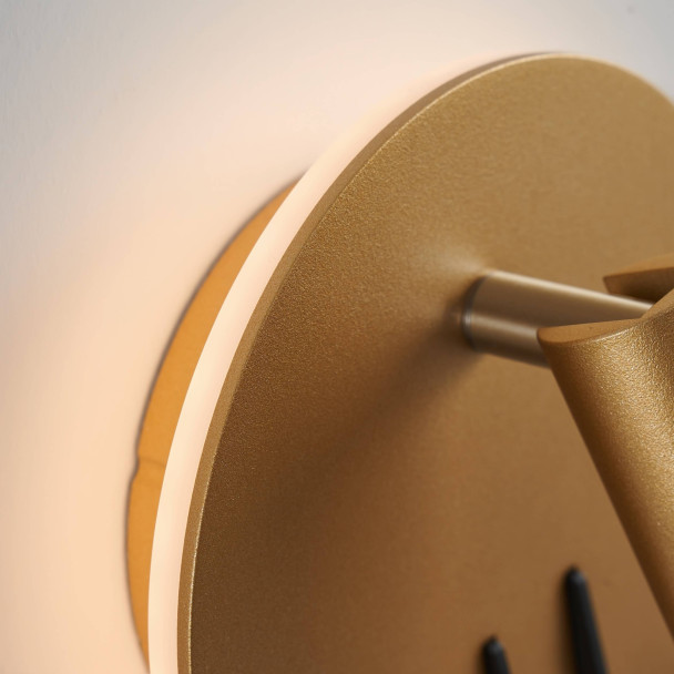 Moderne doppelte LED-Leselampe mit goldenem...