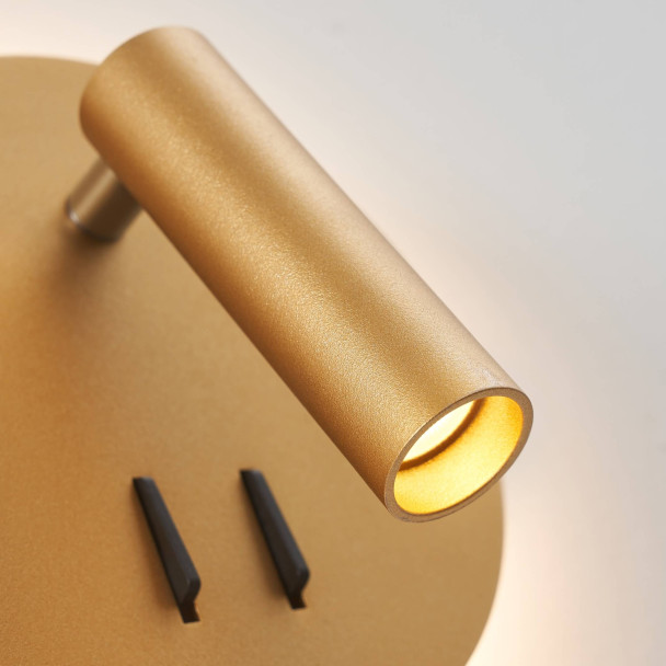 Moderne doppelte LED-Leselampe mit goldenem...