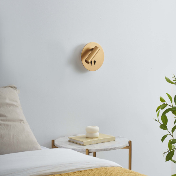 Moderne doppelte LED-Leselampe mit goldenem...
