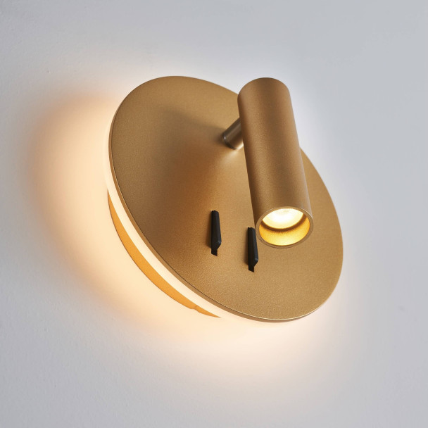 Moderne doppelte LED-Leselampe mit goldenem...