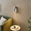 Chromfarbene LED-Leseleuchte mit USB-Anschluss integrierter Dimmer - Tofino