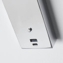 Chromfarbene LED-Leseleuchte mit USB-Anschluss integrierter Dimmer - Tofino