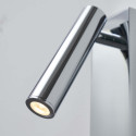 Chromfarbene LED-Leseleuchte mit USB-Anschluss integrierter Dimmer - Tofino