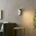 Chromfarbene LED-Leseleuchte mit USB-Anschluss integrierter Dimmer - Tofino