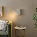 Chromfarbene LED-Leseleuchte mit USB-Anschluss integrierter Dimmer - Tofino