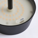 Schwarze kabellose LED-Tischlampe mit wiederaufladbarem Akku IP54 - Vanyel