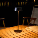 Schwarze kabellose LED-Tischlampe mit wiederaufladbarem Akku IP54 - Vanyel