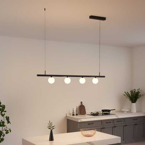 Pendelleuchte mit 4 Glas Kugeln LED - Lyne