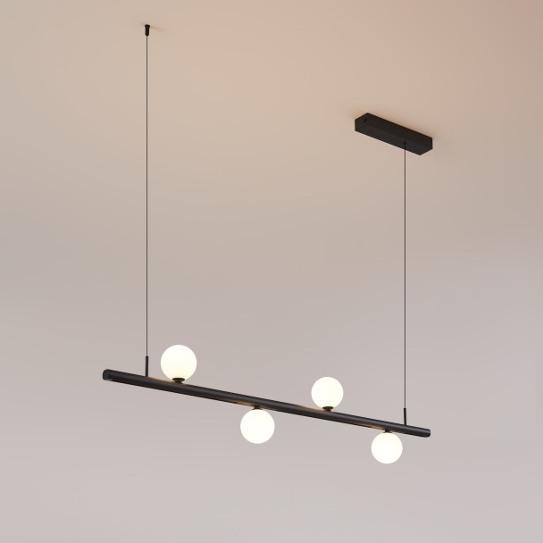 Schwarze Magnetschiene mit 4 Globes - Lyne