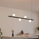 Moderne schwarze Glas Pendelleuchte - Lyne