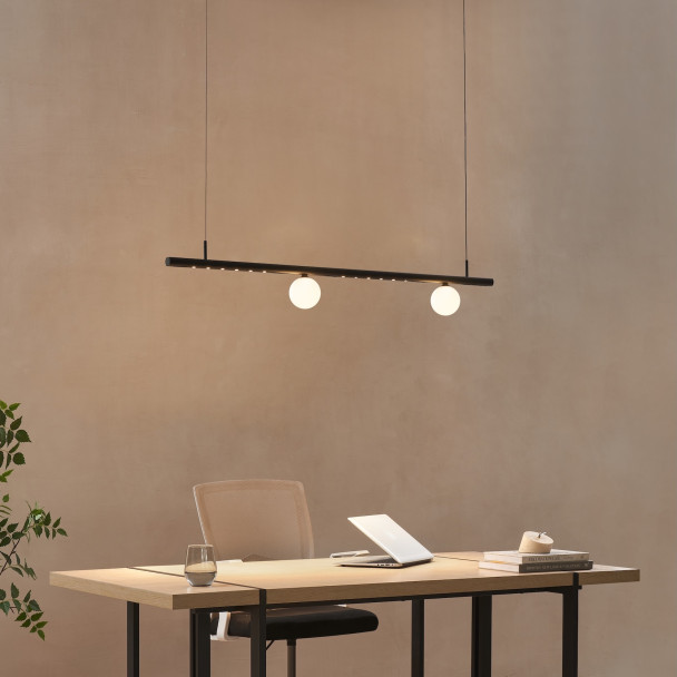 Minimalistische schwarze Pendelleuchte - Lyne