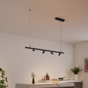 Moderne schwarze Schienen Pendelleuchte - Lyne