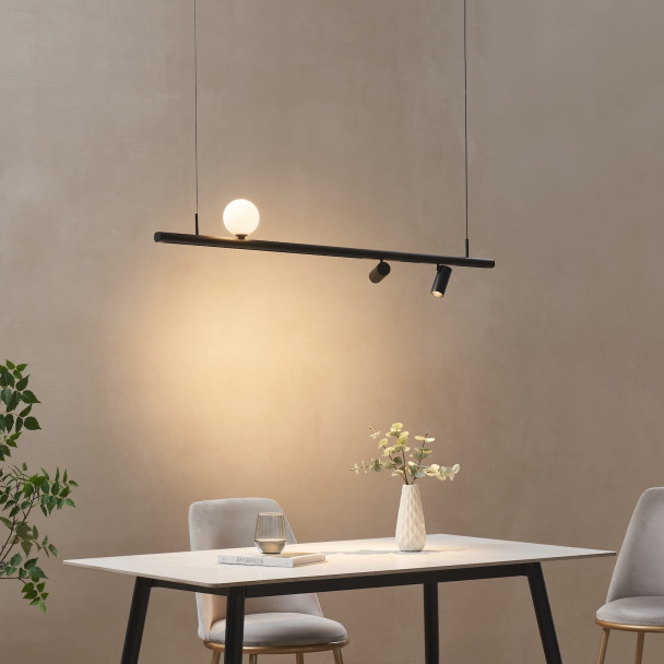 Schwarze magnetische Pendelleuchte - Lyne