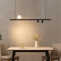 Schwarze integrierte LED Pendelleuchte - Lyne