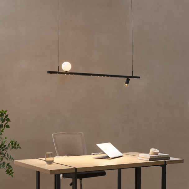 Schwarze Design Pendelleuchte - Lyne