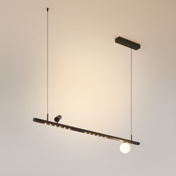 Schwarze Pendelleuchte Esszimmer - Lyne