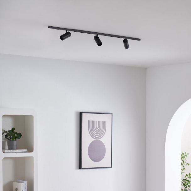 Verstellbare schwarze Schienen Spots - Lyne