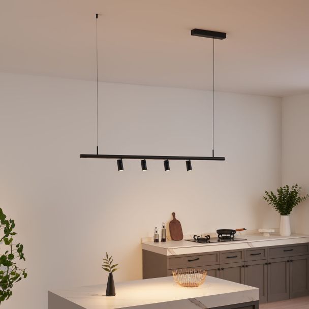 Abgehängte Schiene mit 4 schwarzen Spots - Lyne