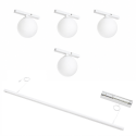 Weiß Pendelleuchte Magnetsystem mit 4 Glaskugeln LED 12W - Lyne