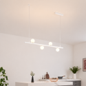 Weiß Pendelleuchte Magnetsystem mit 4 Glaskugeln LED 12W - Lyne
