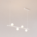 Weiß Pendelleuchte Magnetsystem mit 4 Glaskugeln LED 12W - Lyne
