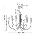 Mehrarmiger Kronleuchter aus Messing moderner Stil 80 cm - Kaelisma