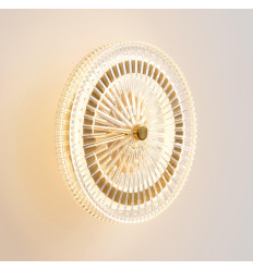 Goldene LED-Wandleuchte mit Scheibe aus transparentem... 2
