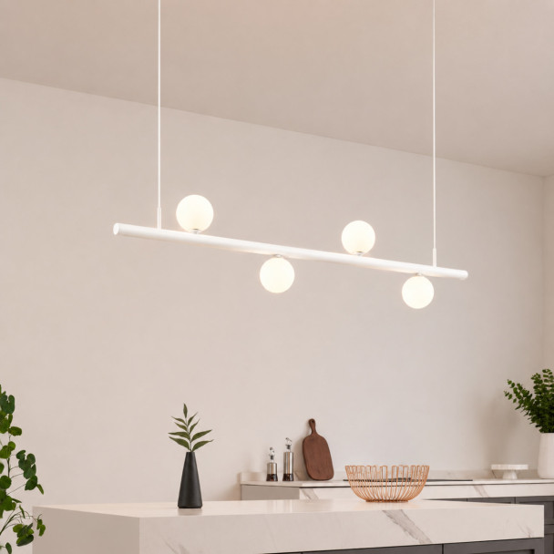 Weiße magnetische Pendelleuchte ohne...