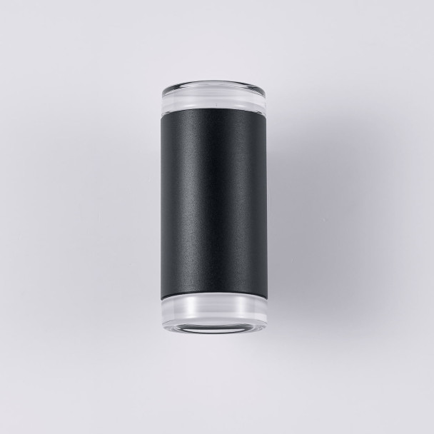Schwarze Designer-Außenwandleuchte mit...