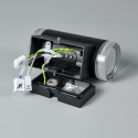 Schwarze Designer-Außenwandleuchte mit doppeltem Lichtstrahl IP65 - Volta