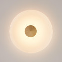 Goldene Vintage-Deckenleuchte mit weißem Mattglas, 40 cm, LED – Avelis