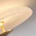 Goldene Vintage-Deckenleuchte mit weißem Mattglas, 40 cm, LED – Avelis